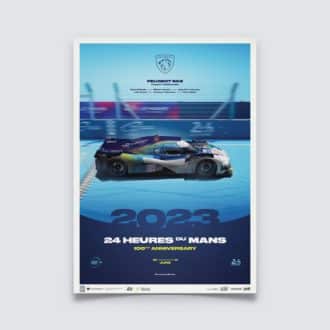 Product image for Peugeot 9X8 | 24H Le Mans | 100th Anniversary - 2023 Poster