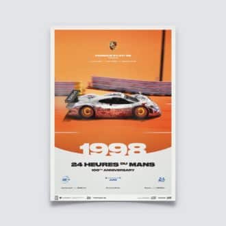 Product image for Porsche 911 GT1 | 24H Le Mans | 100th Anniversary - 1998 Poster