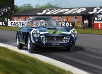 Product image for Stirling Moss | Ferrari 250 SWB | Goodwood TT | 1961 | Martin Tomlinson | Limited Edition Print