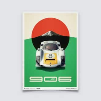 Product image for Porsche 906 - Japanese GP - 1967 - White Poster